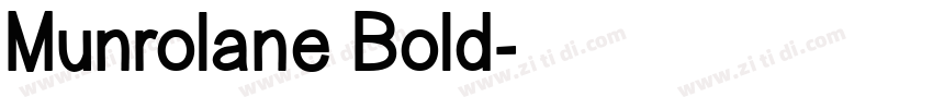 Munrolane Bold字体转换